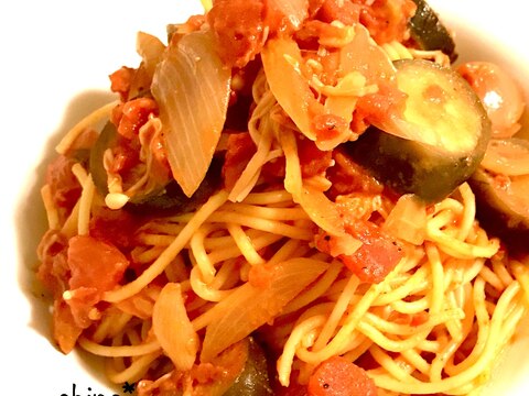 野菜だけでヘルシー❁トマトクリームパスタ❁